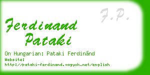 ferdinand pataki business card